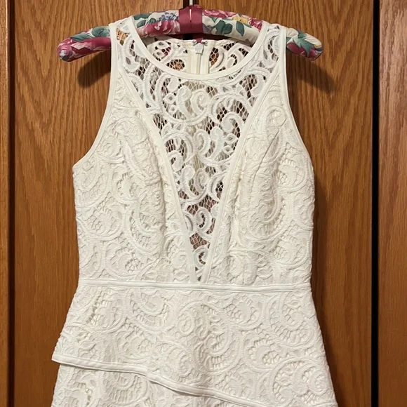 BCBGMaxAzria White Lace Dress - Picture 2 of 15